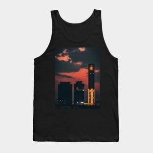 sunset cloudy orange sky Tank Top